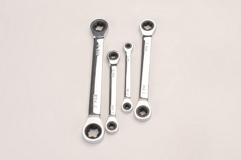 FLZOSPER E-Torx Double Box Ratcheting Wrench, E6x E8，Heavy Duty CR-V Box Ratchet Gear Spanner - Image 4